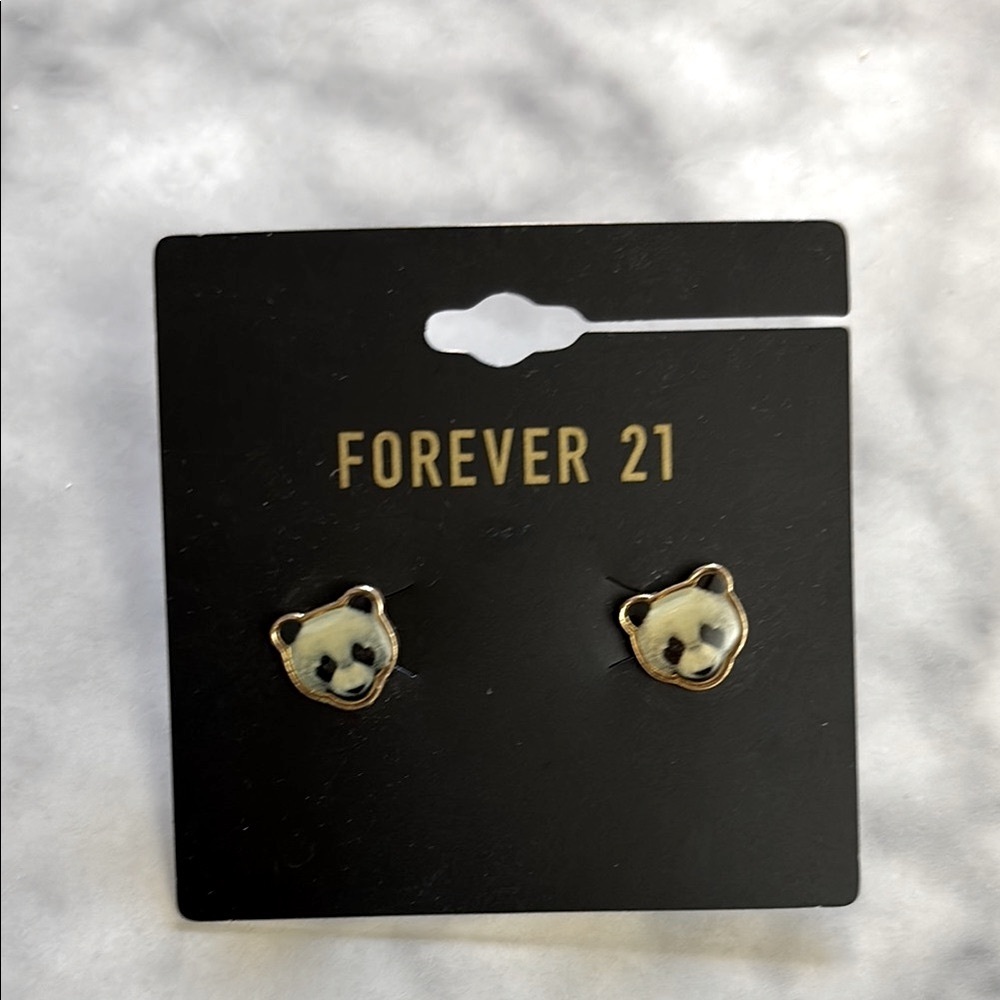 Forever 21 Panda Stud Earrings
